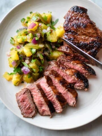 Grilled Steak with Pineapple Jalapeño Salsa Recipe