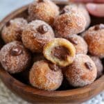 Nutella Stuffed Cinnamon Sugar Donut Holes Recipe