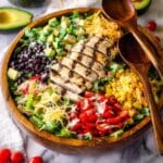 Cilantro Lime Chicken Taco Salad with Creamy Baja Catalina Dressing Recipe