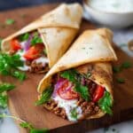 Turkish Lamb Wraps with Mint, Tomato, and Cucumber Recipe