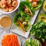 Shrimp Lettuce Wraps with Peanut Sauce Recipe