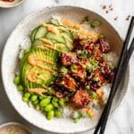 Honey Sriracha Salmon Bowls Recipe