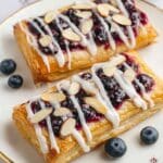 Easy Blueberry Puff Pastry Tarts Recipe