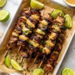 Thai Marinated Grilled Chicken Skewers with Peanut Sauce Recipe