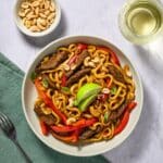 Thai-inspired Beef Stir-fry with Bell Pepper and Peanuts Recipe