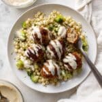 Ranch Chicken Meatballs with Broccoli Couscous Recipe