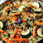 Quinoa with Roasted Vegetables and Balsamic-Dijon Dressing Recipe