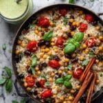 Baked Rice Puttanesca with Basil Aioli Recipe