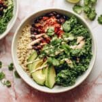 Smoky Black Bean & Quinoa Chili Bowl with Jalapeño Cashew Sauce Recipe