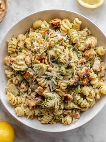 Lemon Chicken Artichoke Pasta Salad Recipe