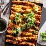 Crispy Black Bean Sweet Potato Enchiladas Recipe