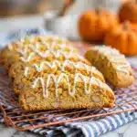Pumpkin Biscotti with White Chocolate Drizzle Recipe