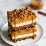 Pumpkin Caramel Cheesecake Bars with a Streusel Topping Recipe